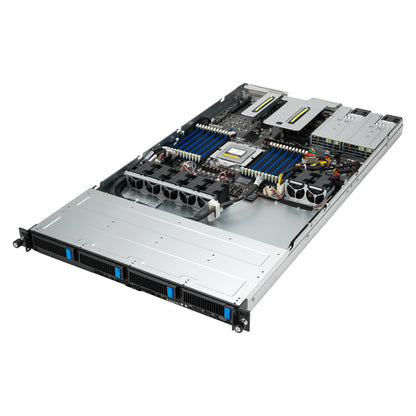 ASUS RS500A-E12-RS4U Socket SP5 Rack (1U) Black, Silver
