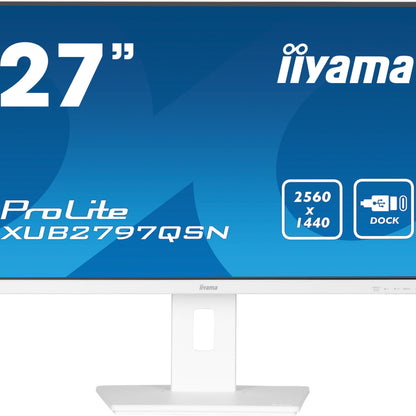iiyama G-MASTER XUB2797QSN-W2 computer monitor 68.6 cm (27") 2560 x 1440 pixels 4K Ultra HD LED White