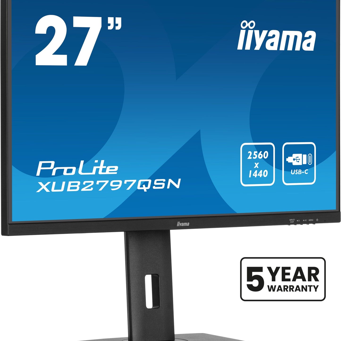 iiyama ProLite XUB2797QSN-B2 computer monitor 68.6 cm (27") 2560 x 1440 pixels 2K Ultra HD LED Black