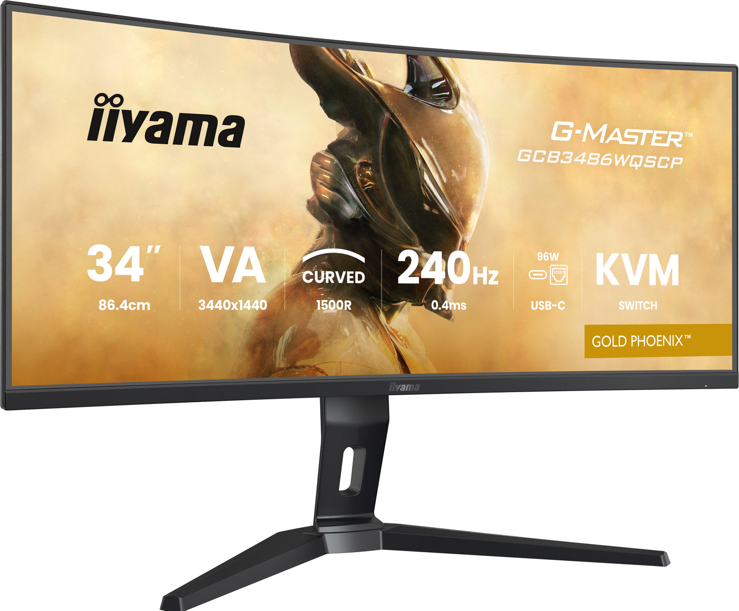 iiyama G-MASTER GCB3486WQSCP-B1 computer monitor 86.4 cm (34") 1440 x 3440 pixels