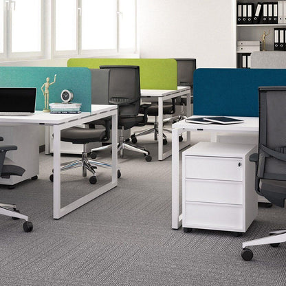 Narbutas G4E015S16S16 Fabric Desk Screen - (w)1400mm (Brackets Not Included)