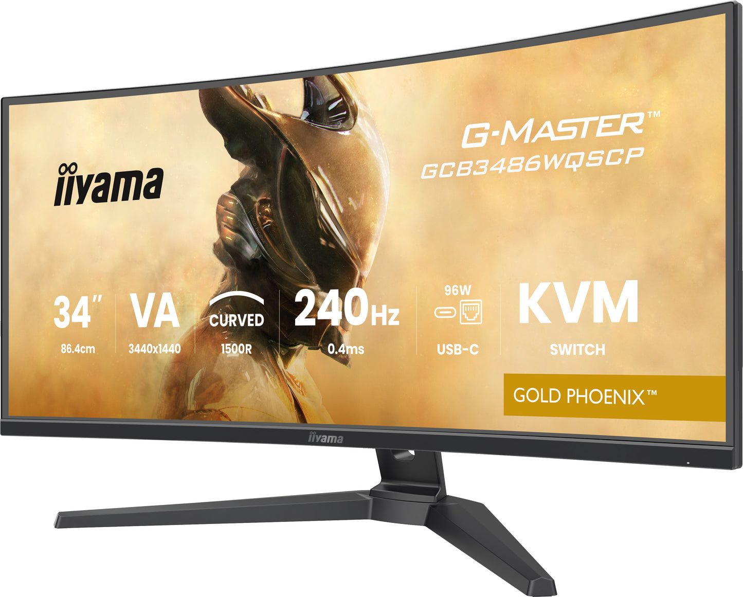iiyama G-MASTER GCB3486WQSCP-B1 computer monitor 86.4 cm (34") 1440 x 3440 pixels