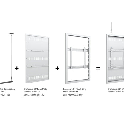 Multibrackets M Pro Series Enclosure 50" Wall Slim Medium White