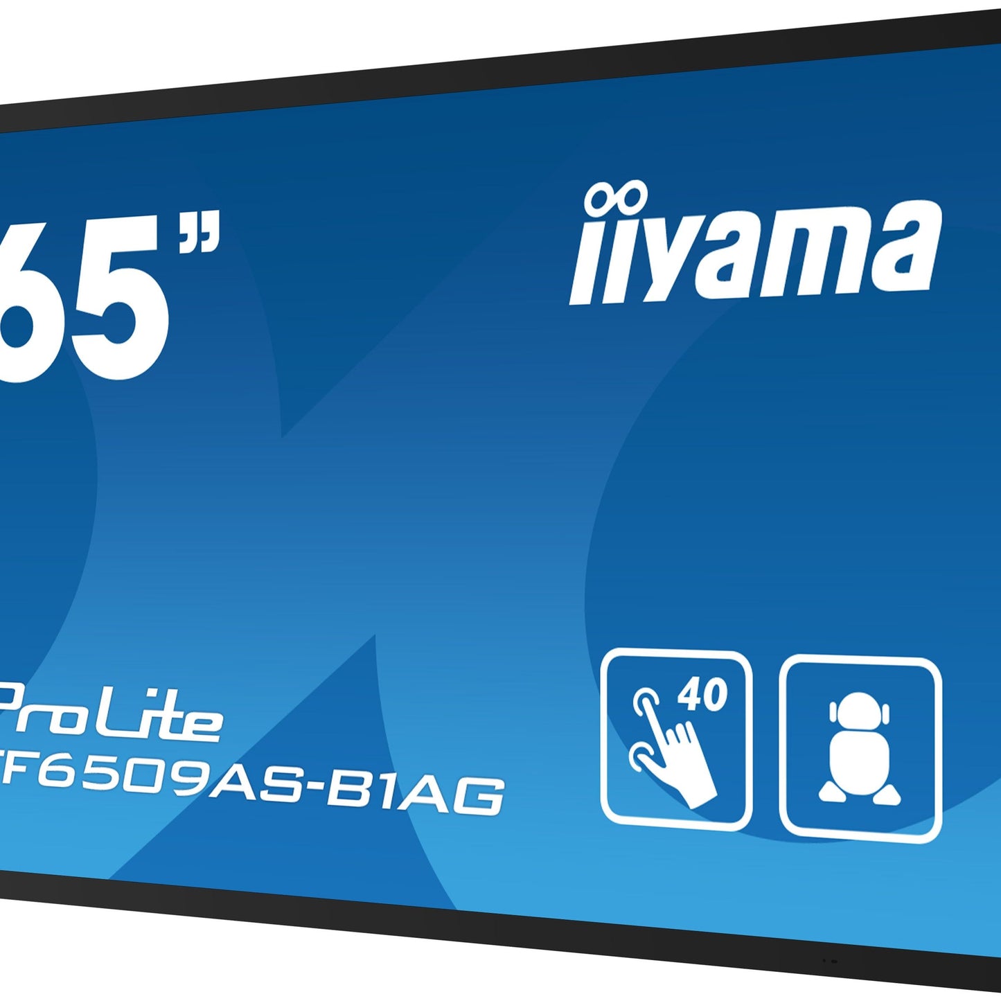 iiyama TF6539AS-B1AG Signage Display Digital signage flat panel 163.8 cm (64.5") LED 500 cd/m² 4K Ultra HD Black Touchscreen Built-in processor Android 24/7