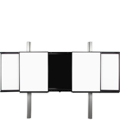 Conen PYETVBWW2RN6 Rail 2.0 - Electrically Height-adjustable Interactive Board, Monitor Wall Mount With Two Fixed, Two Movable Wings, 2600 Pylon Length