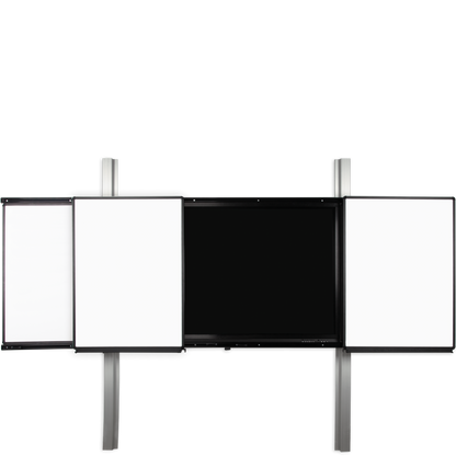Conen PYETVBWW2RN6 Rail 2.0 - Electrically Height-adjustable Interactive Board, Monitor Wall Mount With Two Fixed, Two Movable Wings, 2600 Pylon Length
