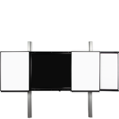 Conen PYETVBWW2RN6 Rail 2.0 - Electrically Height-adjustable Interactive Board, Monitor Wall Mount With Two Fixed, Two Movable Wings, 2600 Pylon Length