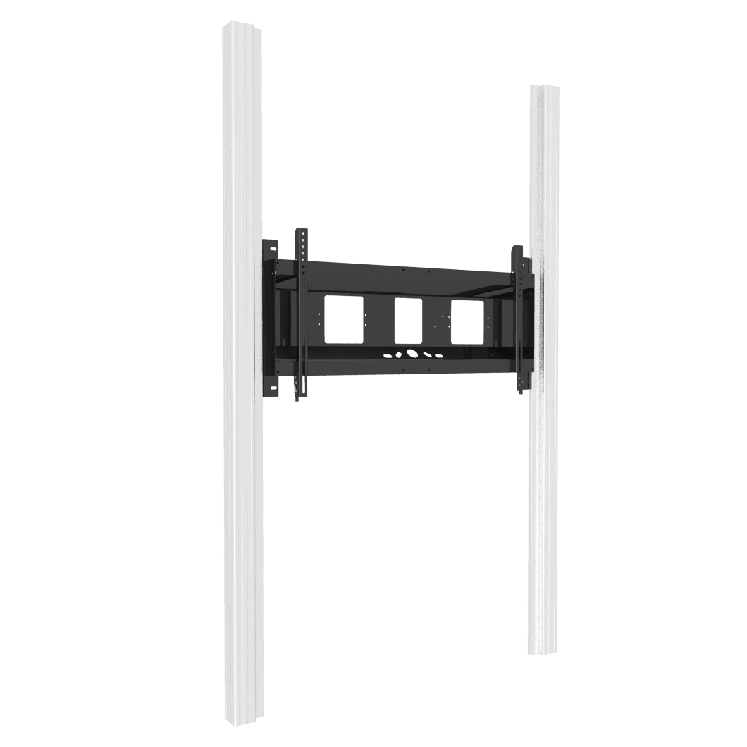 Conen PYKLE-IFPD-W Wall Mounted 2 Pylon System For Displays From 65-86" Electrical Height Adjustable, 70 Cm Stroke, With Wideboard Side Wings