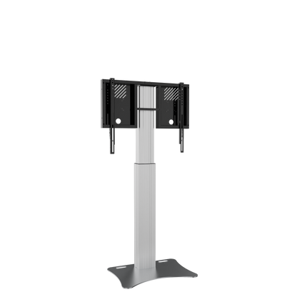 Conen RLI10070PK Height Adjustable Display And Monitor Stand, Lite Series With 70 Cm Of Vertical Travel Column Silver, Anti-collision, Floor Plate