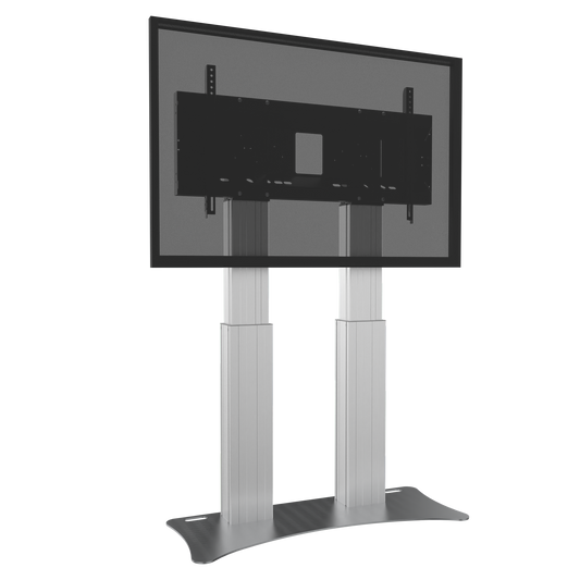 Conen SCETADP Motorized Heavy Duty Xl Display And Monitor Stand With 50 Cm Of Vertical Travel Two Columns Silver Anodized, Floor Plate