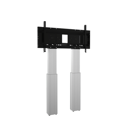 Conen SCETADW Motorized Heavy Duty Xl Monitor Wall Mount With 50 Cm Of Vertical Travel Two Columns Silver Anodized