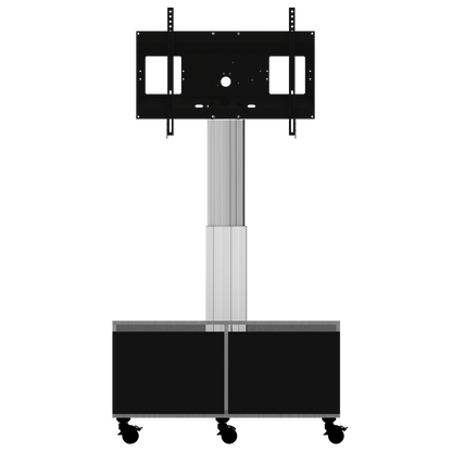 Conen SCETASBN Mobile TV Cabinet With Electrically Height Adjustment "Vsm Electric" Column Silver Anodized, 50 Cm Of Vertical Travel, Base Cabinet