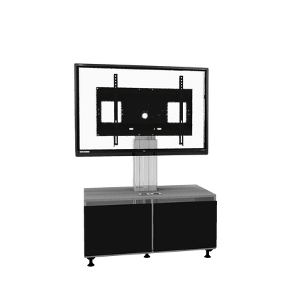 Conen SCETASBNAPP Mobile TV Cabinet With Electrically Height Adjustment "Vsm Electric" Plug And Play With Connector Panel, Column Silver Anodized, 50 Cm Of Vertical Travel, Base Cabinet