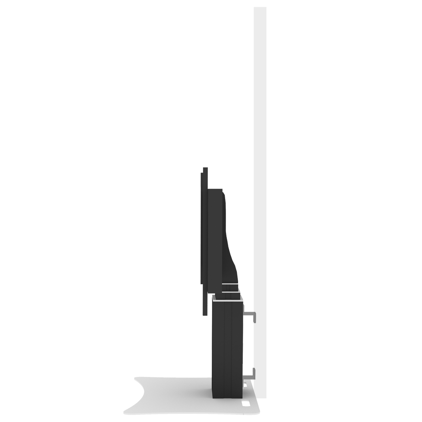 Conen SCEXLP3535B Motorized Xl Display Mount & Monitor Stand, 70 Cm Of Vertical Travel Column Black Anodized, Floor Plate