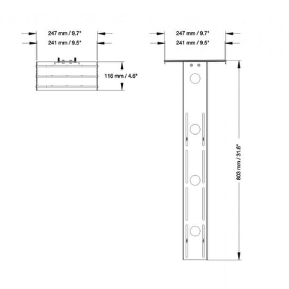 Conen VCTSCETASM Video Conference Camera Top Shelf Lite Series For Displays From 65 - 86 Inch Footprint 25 X 15 Cm