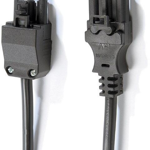 Metalicon PL-WMWF/01-BK Connector Lead 3 Pole GST Male to Female Connector (No Retainer Clips) 1m - Black