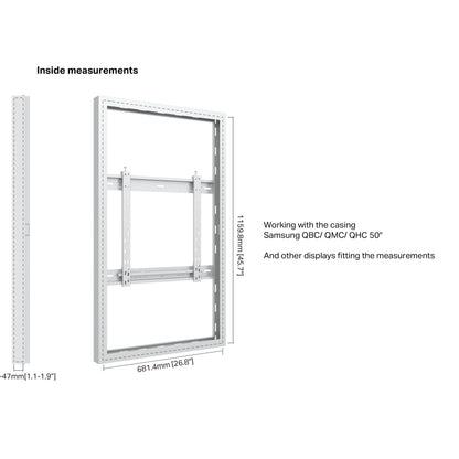 Multibrackets M Pro Series Enclosure 50" Wall Slim Medium White