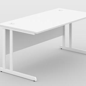 Narbutas DCA121-M1E Optima C Cantilever Straight Desk 1200Wx800Dx720H white top and white frame