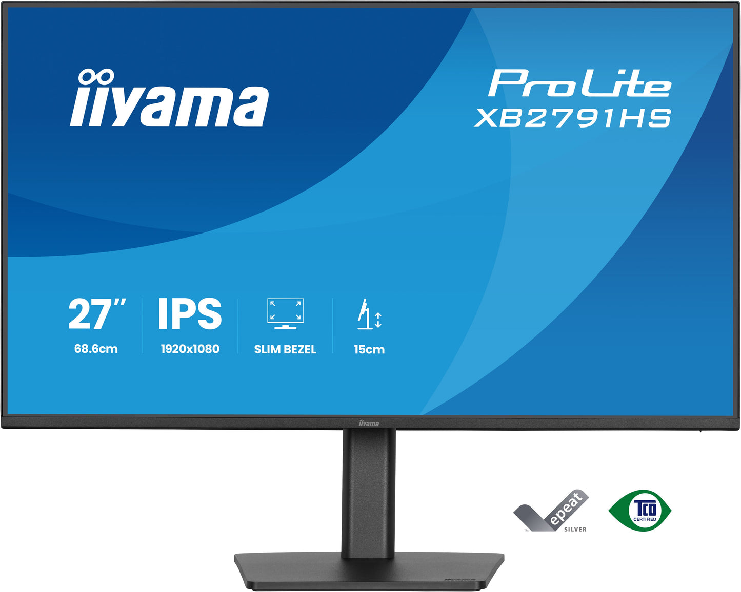 iiyama ProLite XB2791HS-B1 computer monitor 68.6 cm (27") 1920 x 1080 pixels Full HD LED Black