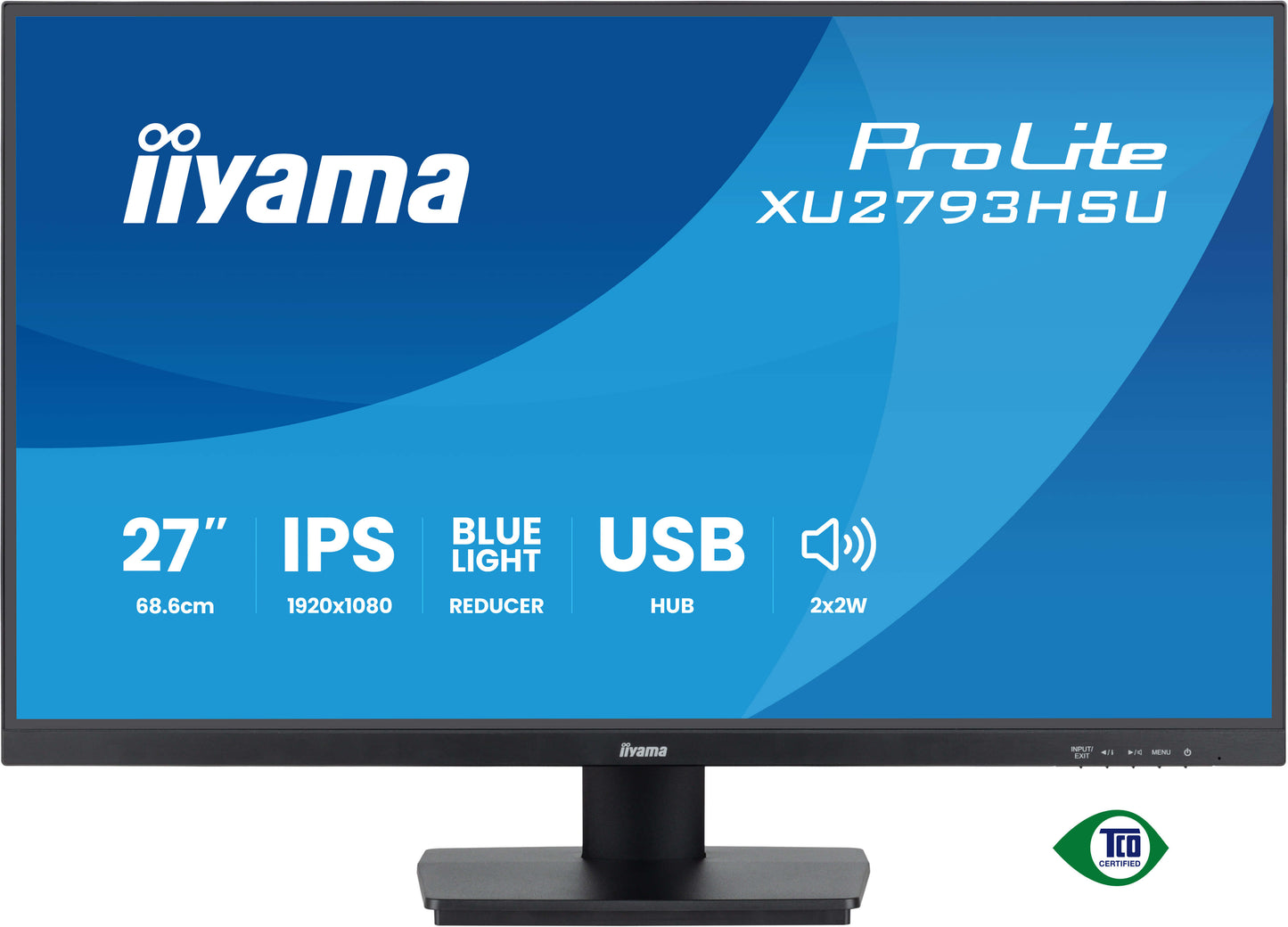 iiyama ProLite XU2793HSU-B7 computer monitor 68.6 cm (27") 1080 x 1920 pixels Full HD LED Black