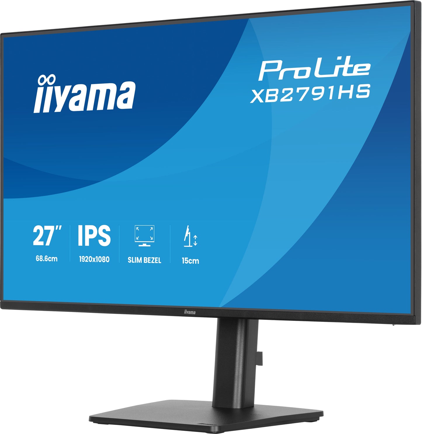 iiyama ProLite XB2791HS-B1 computer monitor 68.6 cm (27") 1920 x 1080 pixels Full HD LED Black