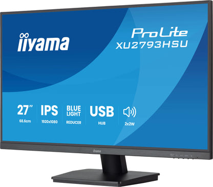 iiyama ProLite XU2793HSU-B7 computer monitor 68.6 cm (27") 1080 x 1920 pixels Full HD LED Black