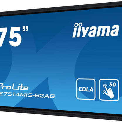 iiyama PROLITE TE7514MIS-B2AG 75" 4K UHD 75" Google EDLA Certified Interactive Display