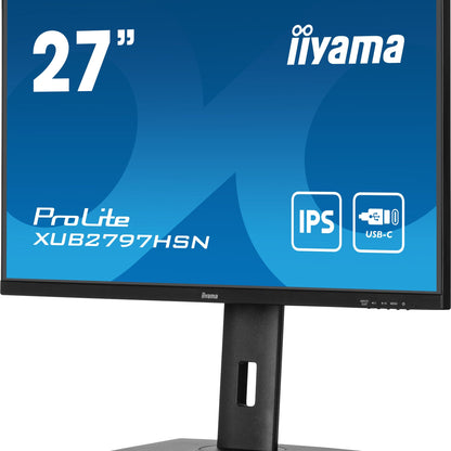 iiyama ProLite XUB2797HSN-B2 computer monitor 68.6 cm (27") 1920 x 1080 pixels Full HD LED Black
