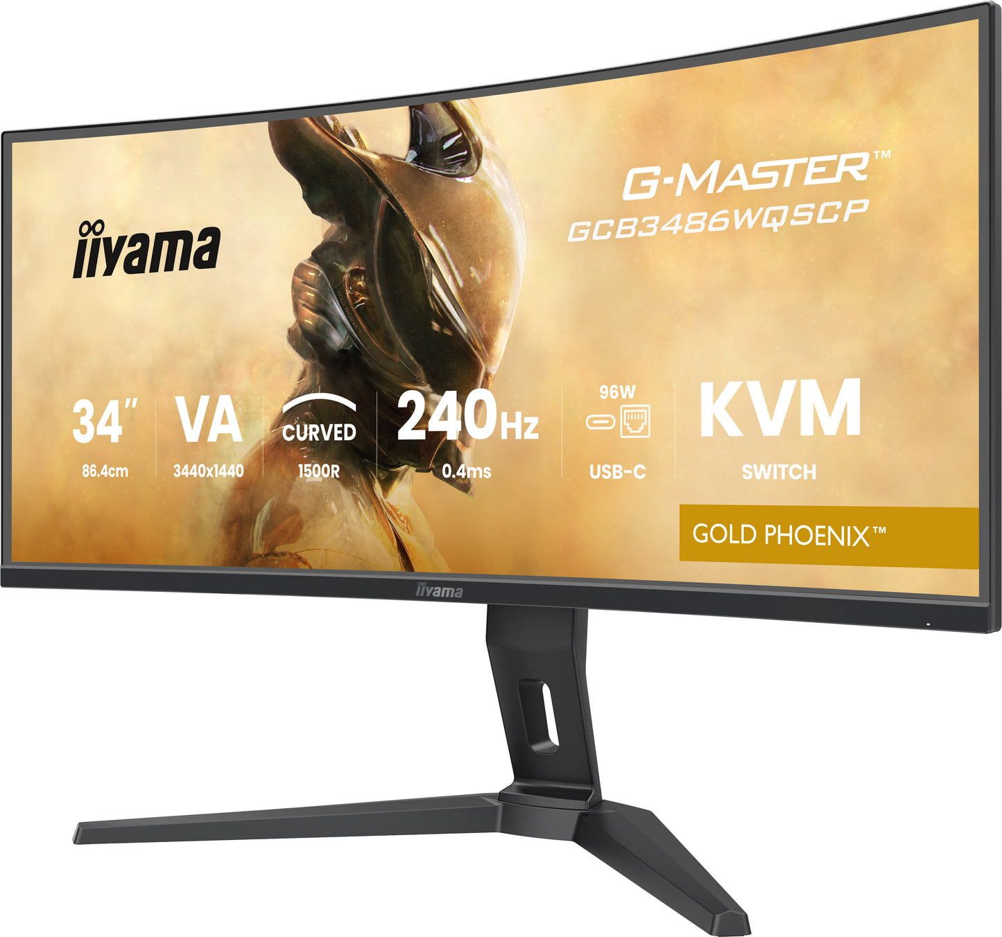 iiyama G-MASTER GCB3486WQSCP-B1 computer monitor 86.4 cm (34") 1440 x 3440 pixels