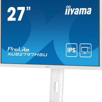 iiyama ProLite XUB2797HSU-W2 computer monitor 68.6 cm (27") 1920 x 1080 pixels Full HD LED White