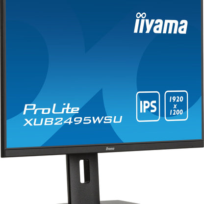 iiyama ProLite XUB2495WSU-B7 computer monitor 61 cm (24") 1920 x 1200 pixels 4K Ultra HD LED Black