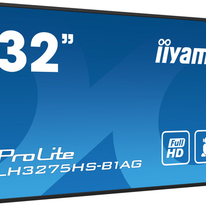 iiyama ProLite Digital signage flat panel 81.3 cm (32") LCD Wi-Fi 500 cd/m² Full HD Black Built-in processor Android 11 24/7