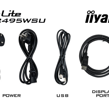 iiyama ProLite XU2495WSU-B7 computer monitor 61 cm (24") 1920 x 1200 pixels 4K Ultra HD LED Black