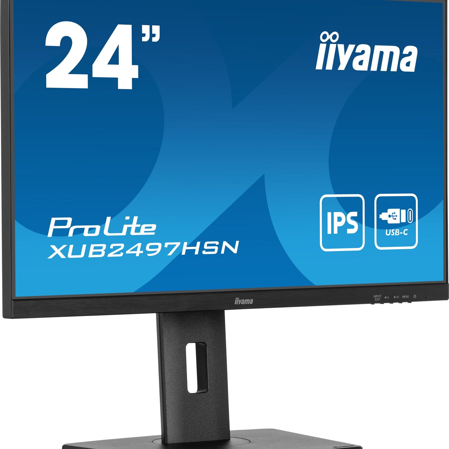iiyama ProLite XUB2497HSN-B1 24" LED Full HD Display with USB-C & RJ45 (LAN) in Black