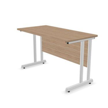 Narbutas DCD101-D2E Optima C Cantilever Supplementary Desk 1000Wx600Dx720H Oak top and White frame