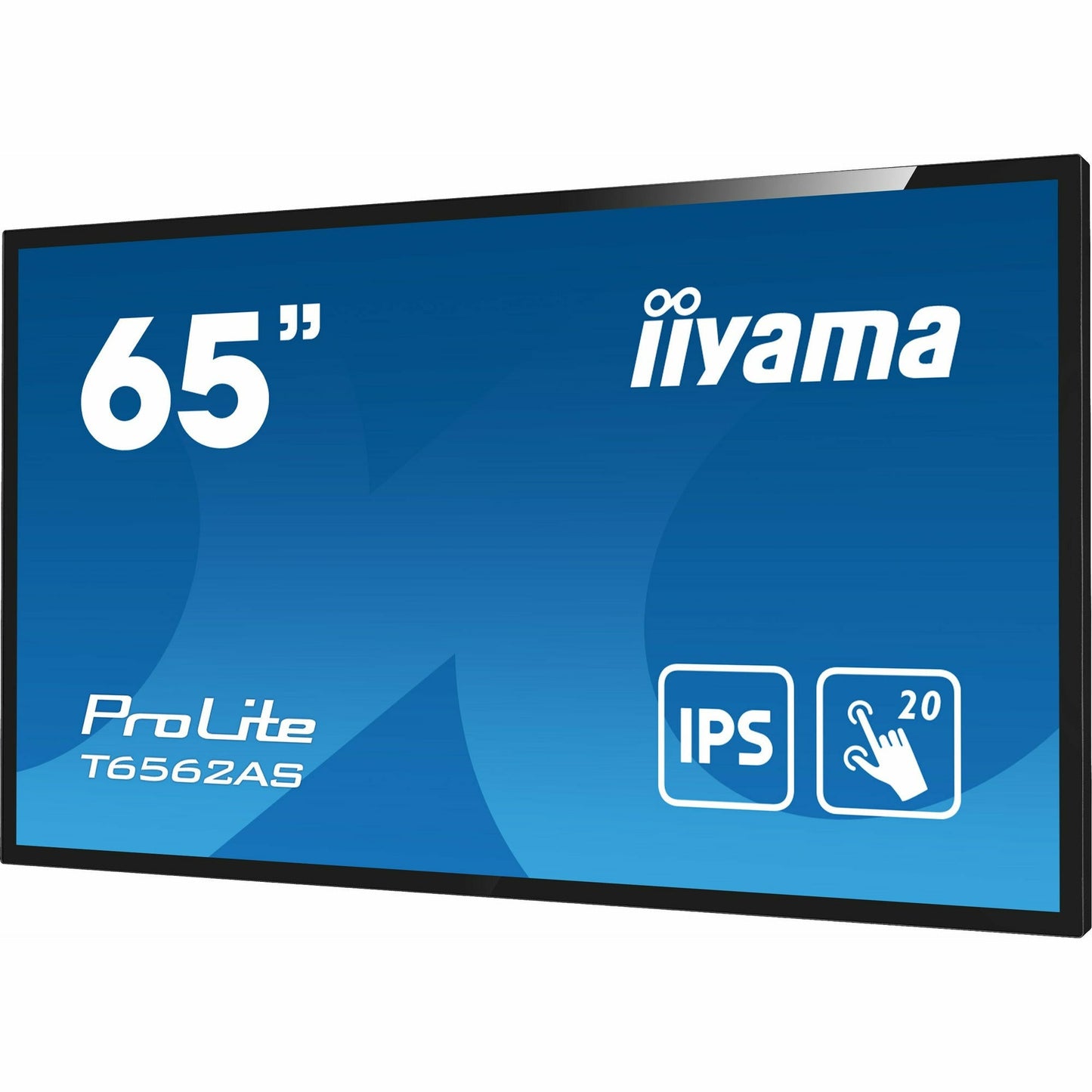 iiyama ProLite T6562AS-B1 65" VA 4K UHD Projective Capacitive 20pt Touchscreen with Palm Rejection Edge to Edge Glass Design