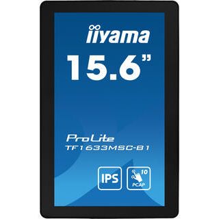 iiyama ProLite TF1633MSC-B1 15.6" PCAP Full HD Touch Screen Display