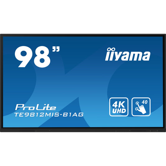 iiyama PROLITE Digital A-board 2.49 m (98") LED Wi-Fi 400 cd/m² 4K Ultra HD Black Touchscreen Built-in processor Android 24/7