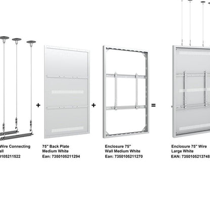 Multibrackets M Pro Series Enclosure 75" Wire Medium White