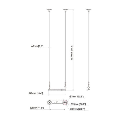 Multibrackets M Pro Series - 1500mm Wire Connecting Plate Small