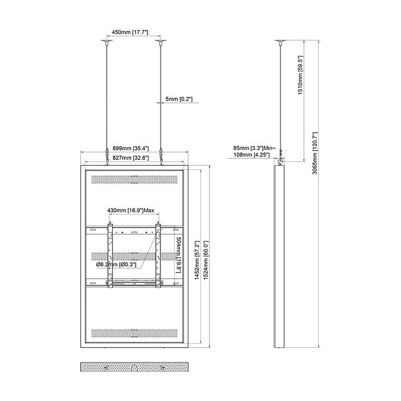 Multibrackets M Pro Series - Enclosure 65" Wire Medium White