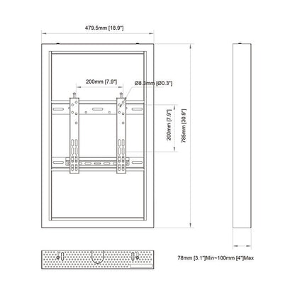 Multibrackets M Pro Series - Enclosure 32" Wall Small Black