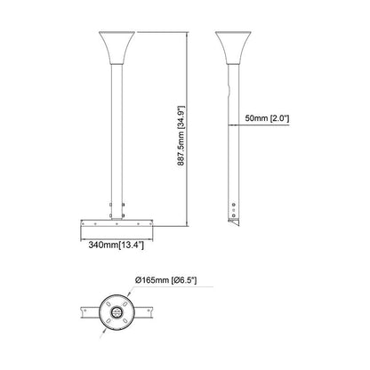 Multibrackets M Pro Series - Floor to ceiling kit Small White