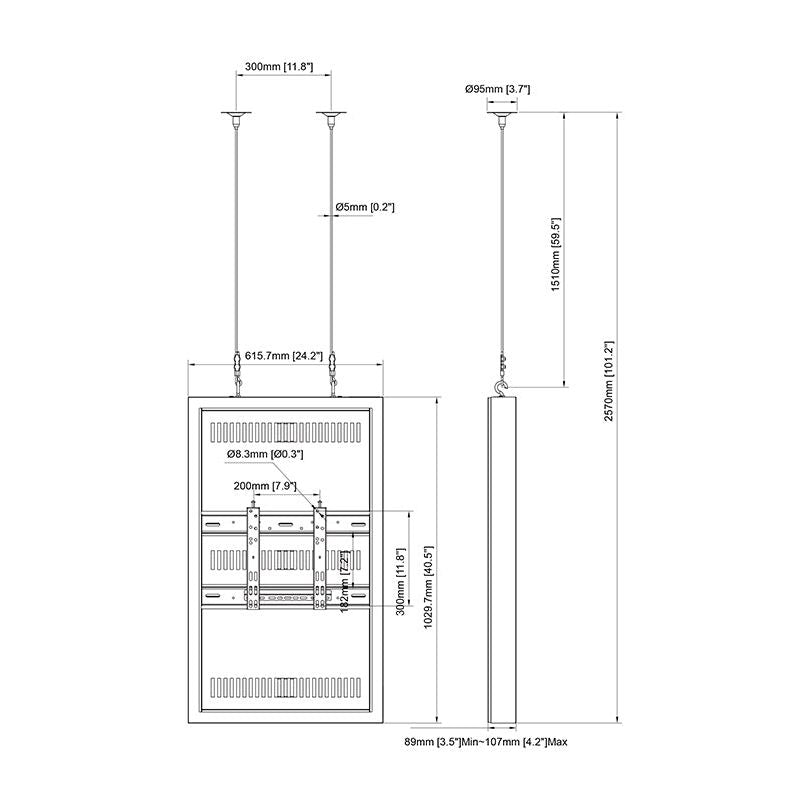 Multibrackets M Pro Series - Enclosure 43" Wire Small White
