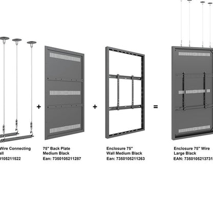Multibrackets M Pro Series Enclosure 75" Wire Medium Black