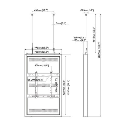 Multibrackets M Pro Series - Enclosure 55" Wire Medium Black
