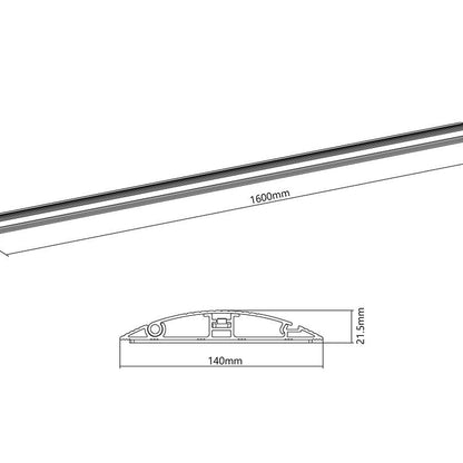 Multibrackets M Cable Cover Floor Aluminum - 139mm W - 1600mm L