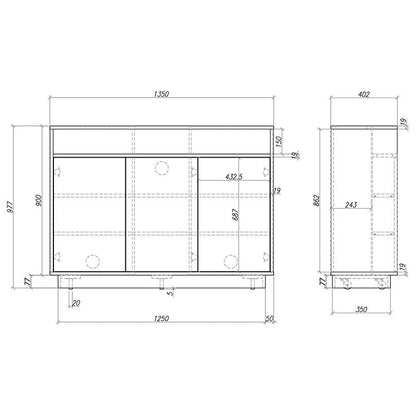 Multibrackets M AV-Cabinet TV-Lift 55" Black