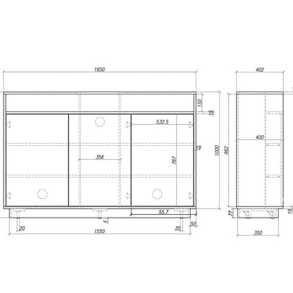 Multibrackets M AV-Cabinet TV-Lift 65" White