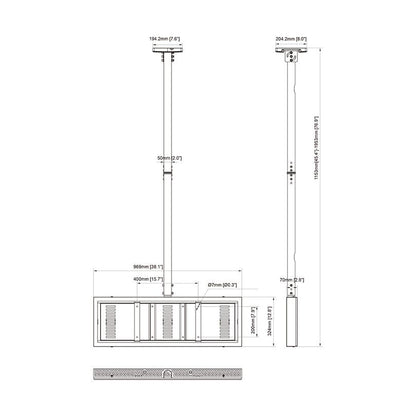 Multibrackets M Pro Series - Enclosure 37" Ceiling Small Black